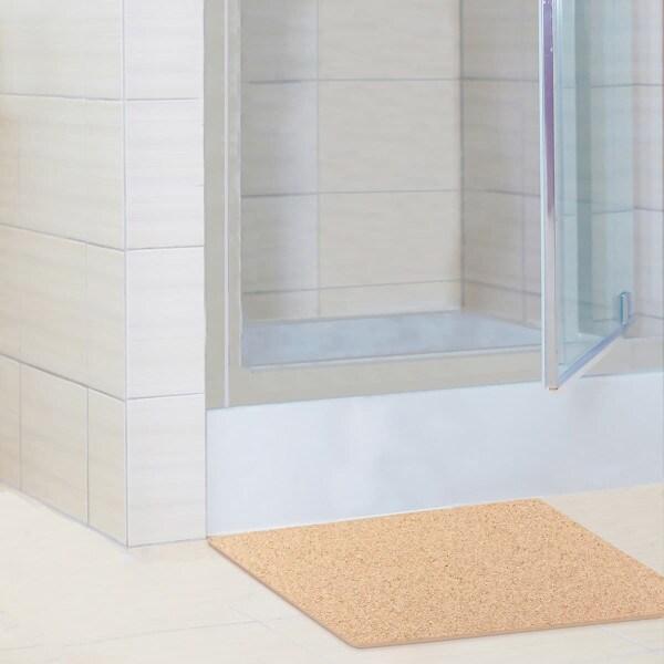 Solid cork floor mat, rectangle